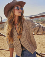 Meneah Cable Knit Cardigan