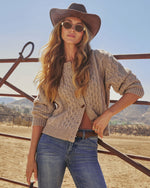 Meneah Cable Knit Cardigan