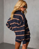 Blue Multi % Nieves Striped Knit Top-4