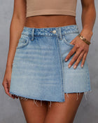 Medium Wash % Love Machine Overlay Mini Skort-1