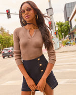 Quite Frankly Ribbed V Neck Sweater