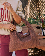 Lost In You Woven Suede Hobo Bag