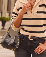 Musee Studded Leather Shoulder Bag