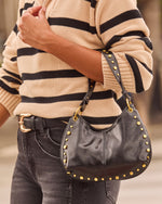 Musee Studded Leather Shoulder Bag