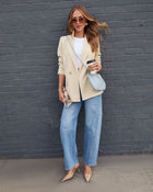 Tan % Whinn Pocketed Blazer-1