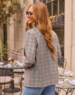 Fall Muse Convertible Plaid Double Breasted Blazer