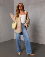 Lima Multi Color Stitch Knit Cardigan