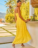 Glow Together Corset Cotton Eyelet Maxi Dress