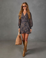 Martina Floral Wrap Mini Dress