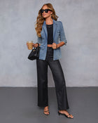 Fall Right In Denim Blazer