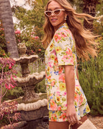 April Showers Floral Short Sleeve Blazer