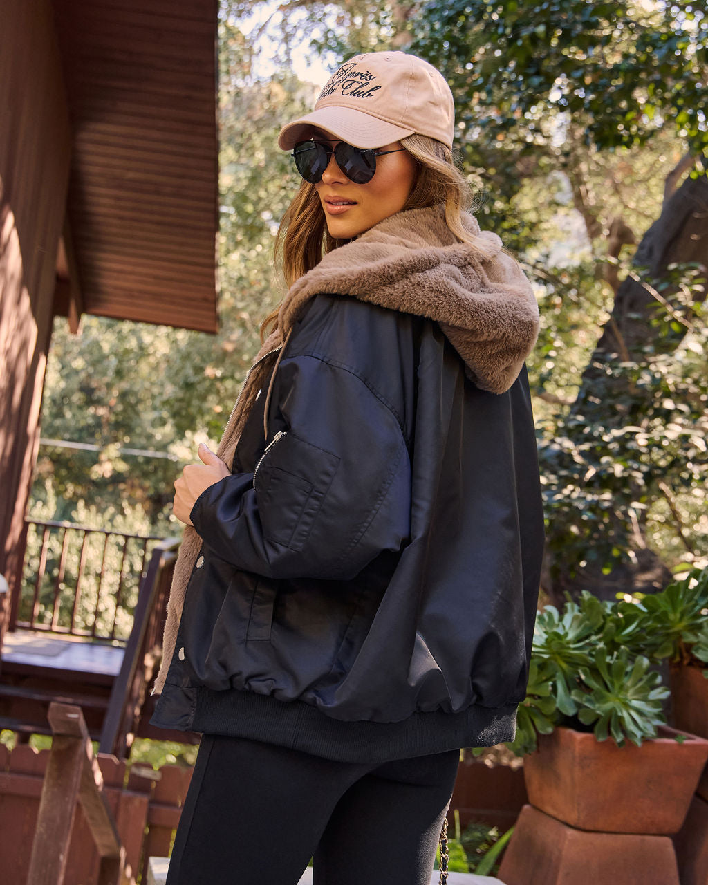 Campus Oversized Faux Fur Lined Bomber Jacket – VICI