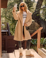 Yulissa Hooded Trench Teddy Coat