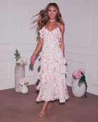 Fawna Floral Satin Maxi Dress