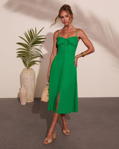 Tropic Breeze Linen Blend Maxi Dress – VICI