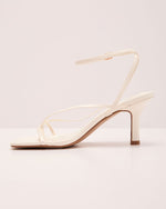 White % Verne Strappy Vegan Leather Heels-3