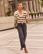 Black Wash % Stylist Stretch Wide Cuffed Jeans-3