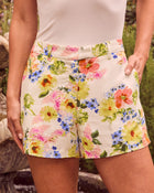 April Showers Floral Suiting Shorts