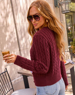 Come Find Me Cable Knit Cardigan