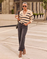 Oakley Cotton Striped Knit Pullover Sweater