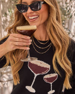 Espresso Martini Mood Graphic Crew Neck Sweater