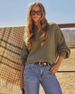 Olive % Elouise Knit Oversized Pullover Sweater-1