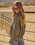 Olive % Elouise Knit Oversized Pullover Sweater-4