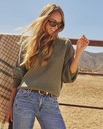 Olive % Elouise Knit Oversized Pullover Sweater-3