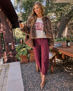 Merlot Vibes Fleece Graphic Sweatshirt