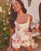 Picnic In Petals Floral Bustier Top