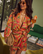 Tawney Abstract Front Tie Top