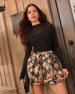 Black % Entice Me Mock Neck Mesh Bodysuit-1