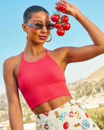 Red % Cardinal Ribbed Racerback Brami-3