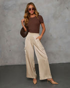 Brown % Trixie Ribbed Knit Tee-1