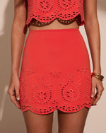 Coralien Abstract Cut Out Mini Skirt