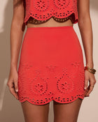 Coralien Abstract Cut Out Mini Skirt