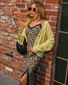 Lime % Jovanna Buttoned Cardigan Sweater-1