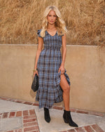 Bayberry Plaid Midi Dress