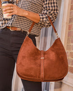 Kimona Faux Suede Shoulder Bag