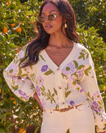 Whispering Blossoms Floral Knit Cardigan