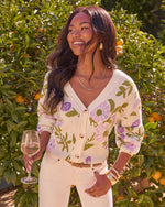 Whispering Blossoms Floral Knit Cardigan
