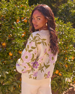 Whispering Blossoms Floral Knit Cardigan
