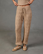 Luxe Embrace Cable Knit Drawstring Joggers