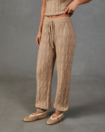Luxe Embrace Cable Knit Drawstring Joggers