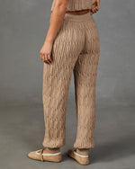 Luxe Embrace Cable Knit Drawstring Joggers