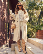 Corvelle Faux Suede Sherpa Trim Coat