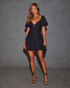 Calista Puff Sleeve Mini Dress