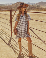 Balinda Plaid Mini Dress
