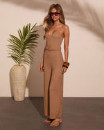 Honey Dune Waist Belt Jumpsuit