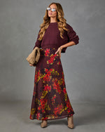 Harvest Garden Floral Maxi Skirt